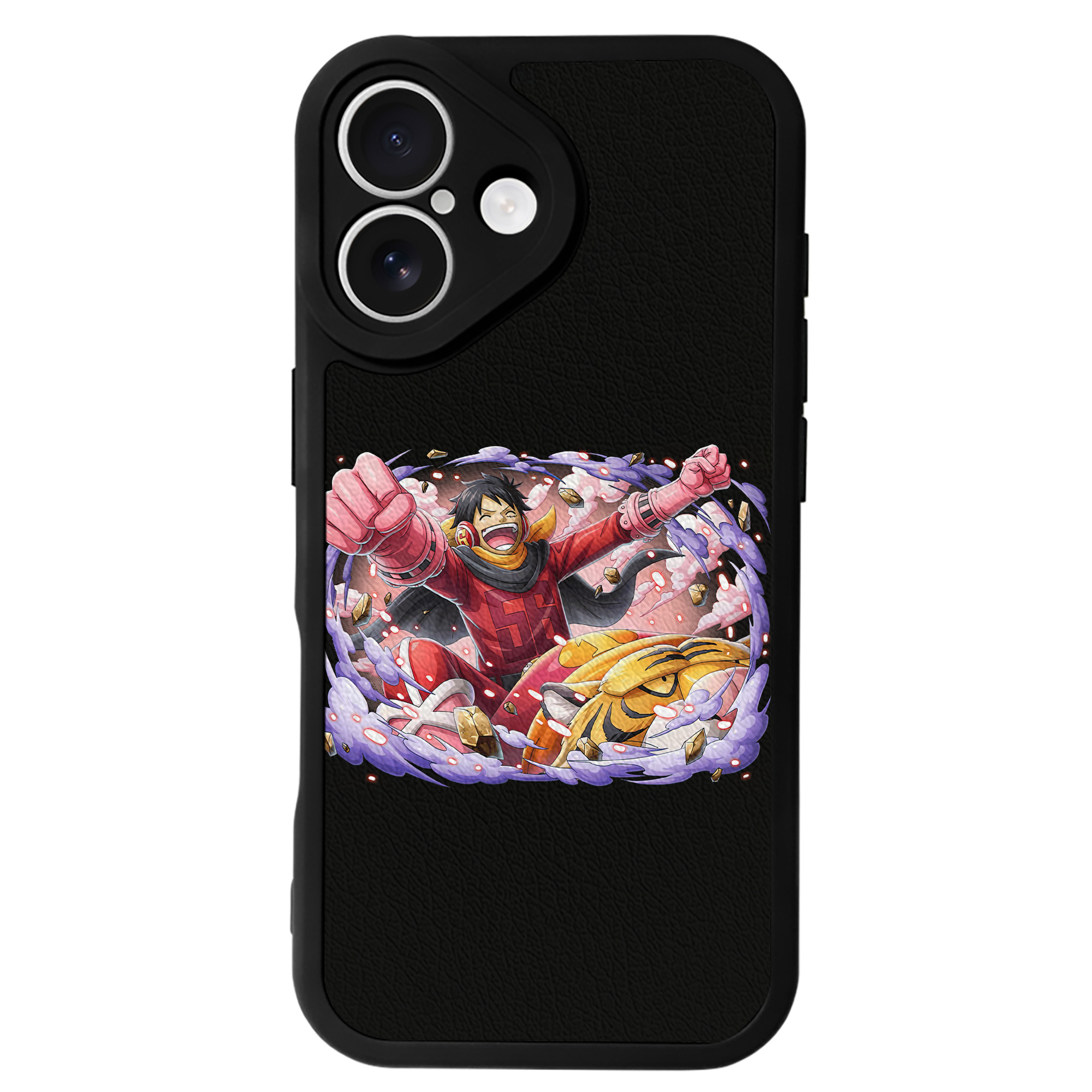 （画像用） ワンピース モンキー・D・ルフィ ONE PIECE Monkey D. Luffy 【iPhone 16シリーズ対応】シリコンスマホケース（レザー調） 材質：シリコン